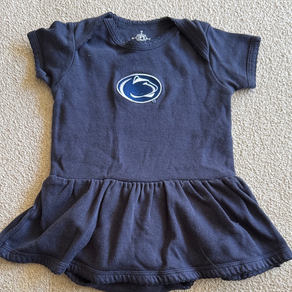 Penn State Nitanny Lion baby dress-onesie